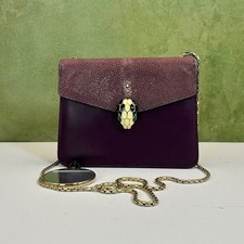 Bvlgari Serpenti Forever Crossbody Shoulder Bag, Dark Purple