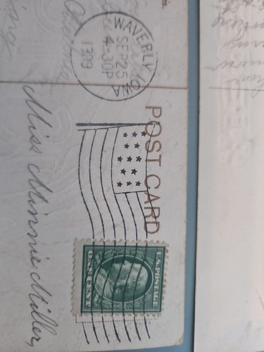 RARE Estate BENJAMIN FRANKLIN 1 Cent Stamp Postcards Post Marked 1909 and 1911 - Picture 5 of 7