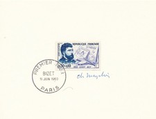 France 1960 N° 1261 Georges Bizet Arlésienne et Carmen signé graveur Mazelin