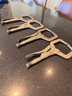 TENGTOOLS Self locking Power Grip Plier C Clamp 285mm Non Pinch
