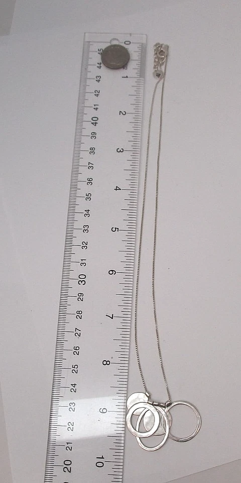 Berloques de argola graduada em estado perfeito Silpada colar de prata esterlina - Imagem 4 de 4