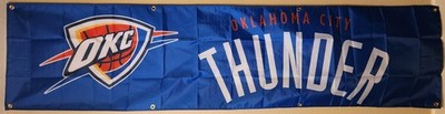 Oklahoma City Thunder NBA Huge 2x8 Foot Banner Flag With Metal Grommets