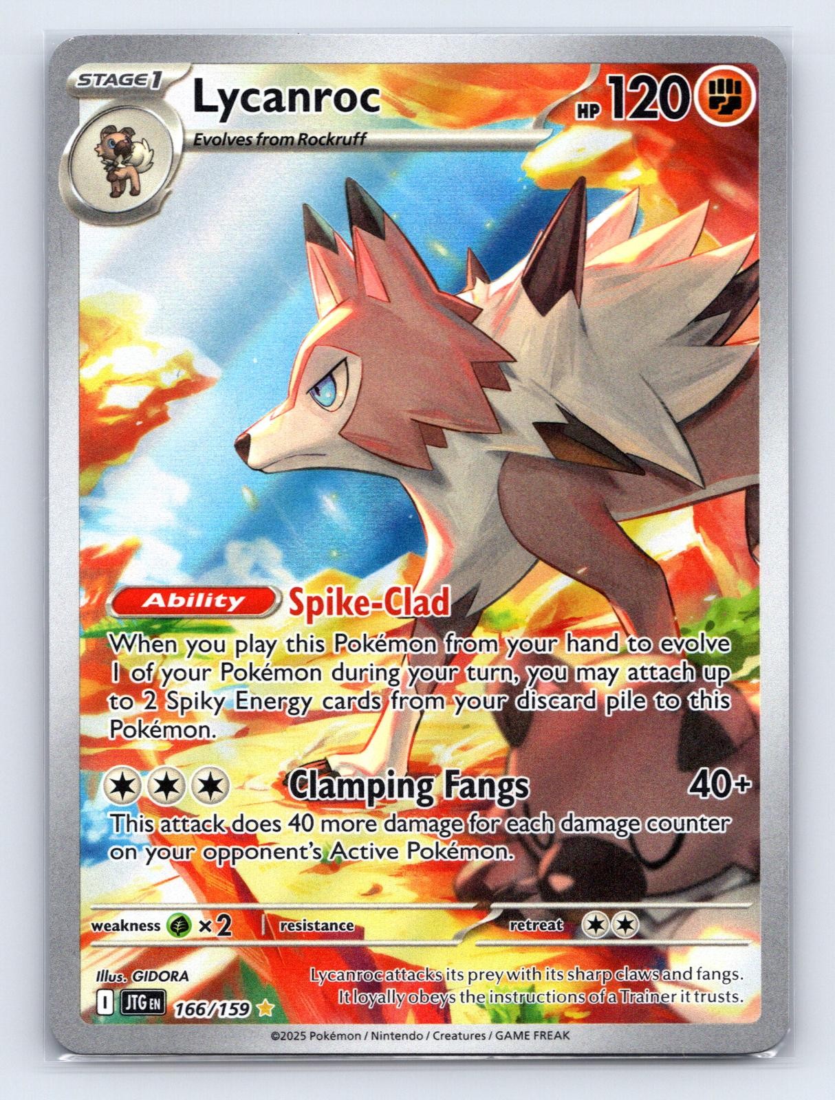 LYCANROC 166/159 ILLUSTRATION RARE JOURNEY TOGETHER POKEMON Holo NM