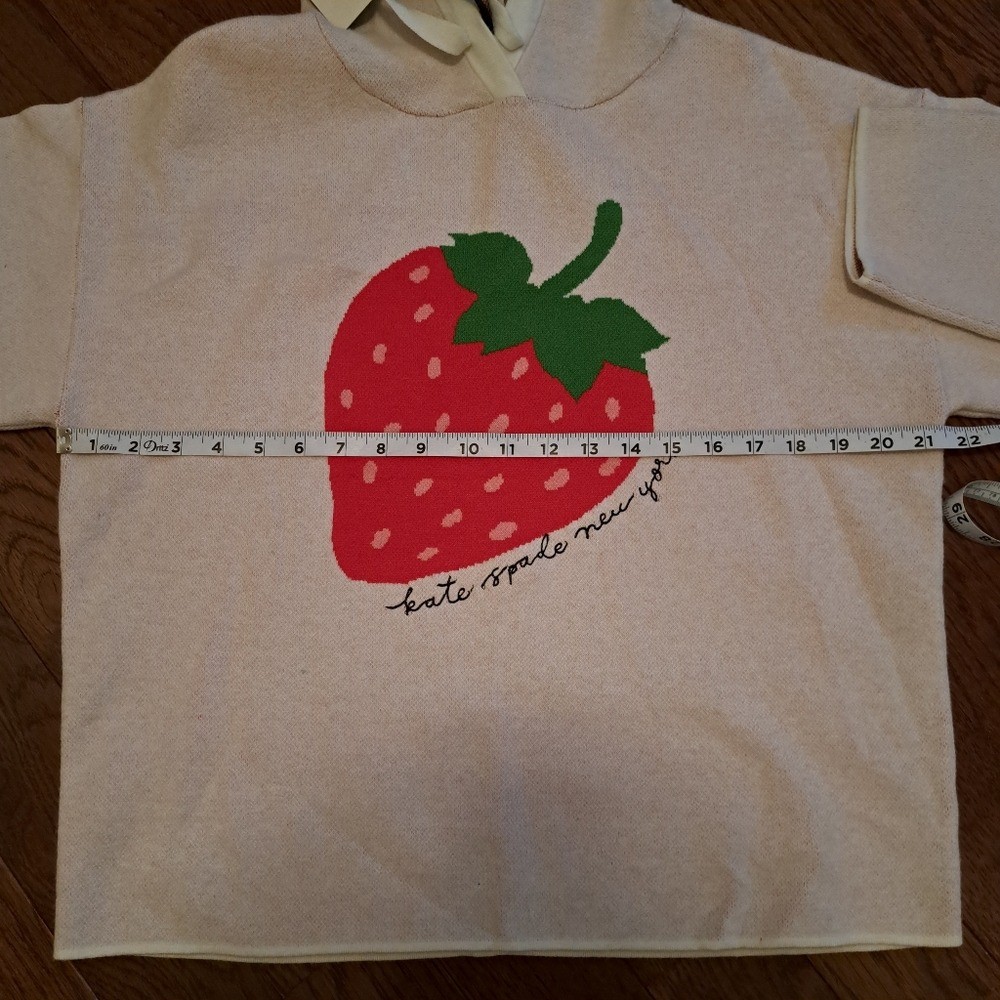 Kate Spade New York Strawberry Graphic Hoodie Sweatshirt Light Pink Women's thumbnail 5