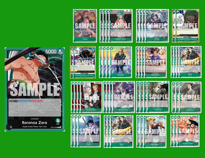 Choose Your Deck One Piece TCG Roronoa Zoro Green OP12 Leader | eBay