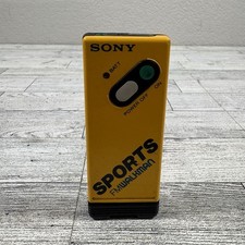 Sony Sports FM Walkman SRF-5 Stereo Radio Yellow Tested and Working