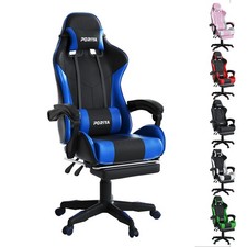 PORIYA Swivel Gaming Chair PU Leather Home Office Chair Sports PC Computer Chair