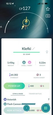  Shiny Klefki   - P T C - 80kStardust - Description