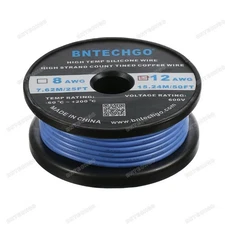 12 Gauge Flexible Silicone Wire 50 ft 600V 200 deg C Tinned Copper Wire BNTECHGO