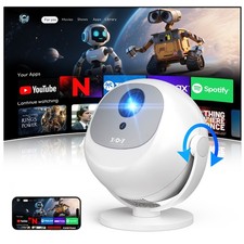 5G 4K Smart Projector LED WiFi Bluetooth HDMI USB Android 14 Office Home Theater