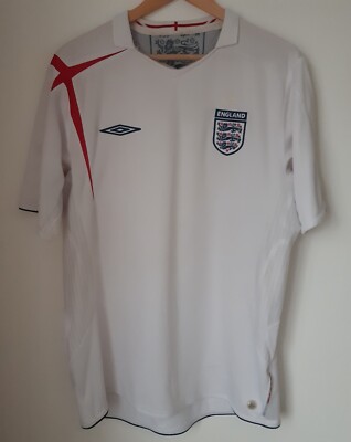 【USED】 UMBRO ENGLAND Soccer Shirt ENGLAND FOOTBALL SHIRT Home 2005 2006 2007 Men's XL Extra Large