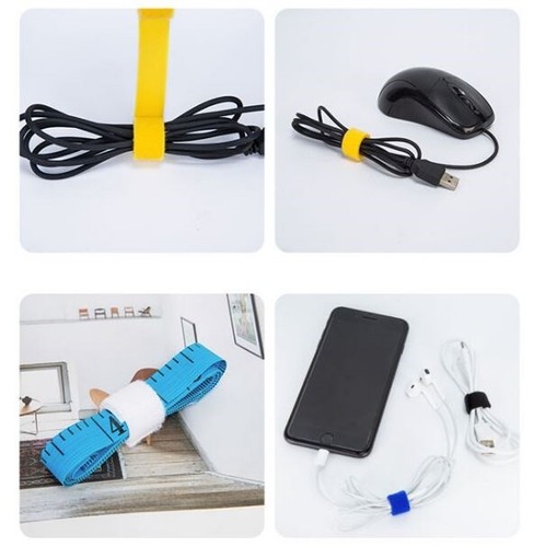 Self Gripping Hook and Loop Fastener Tape Double Sided Reusable Cable Ties - Picture 8 of 15