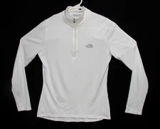 The North Face Vapor Wick White 1/4 Zip Pullover Base Layer Top Momens Small