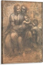 Leonardo Da Vinci - Virgin And Child With Saint Anne And John The Baptist Poster