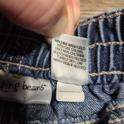 Jumping Beans Girls 6X Blue Jeans Denim Pants Adjustable Waist Pink Stitching - Picture 8 of 9