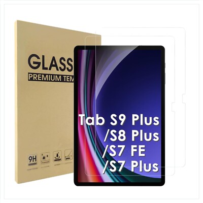 2er Schutzfolie für Samsung Galaxy Tab S9 Plus S8 Plus S7 FE S7 Plus 9H gehär...