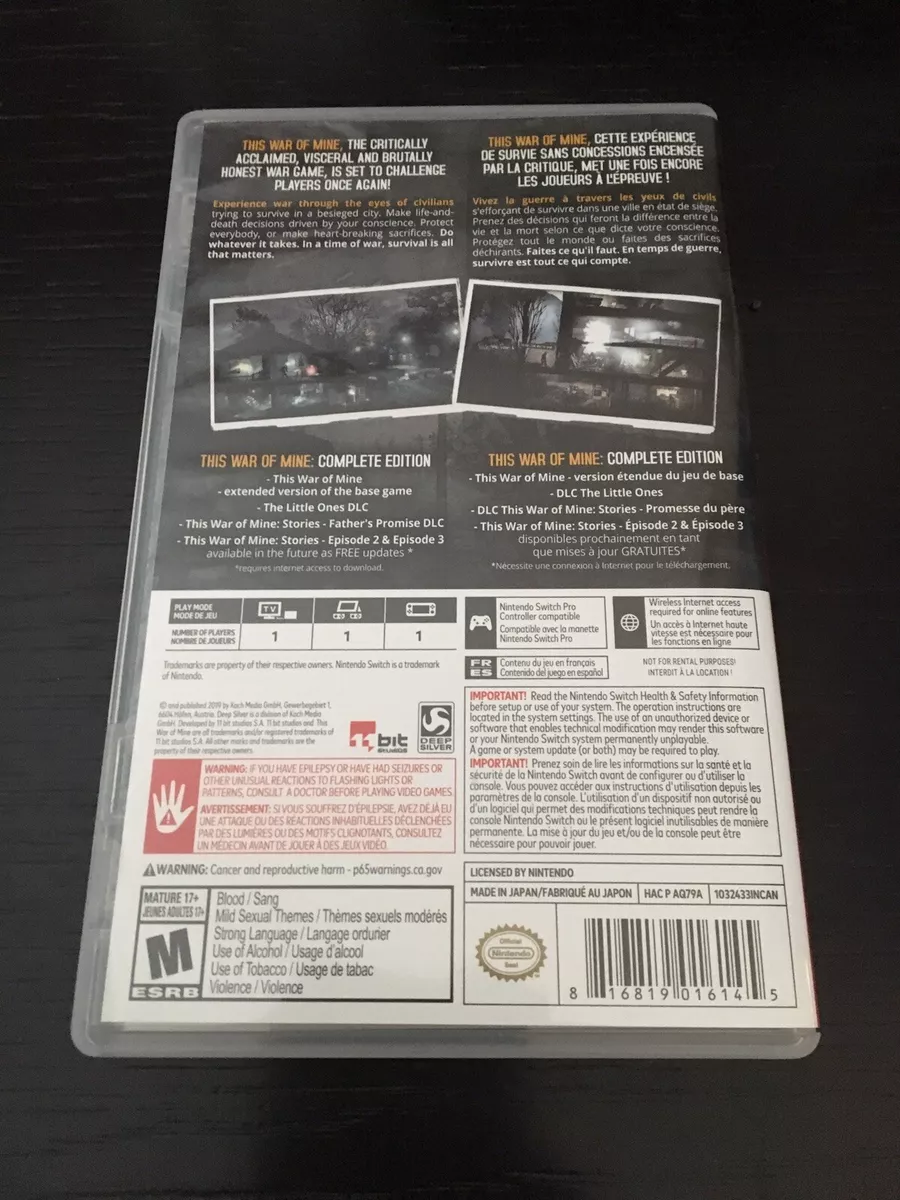 COMPLETE This War of Mine: Complete Edition (Nintendo Switch, 2019