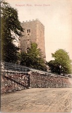 Historical Woolos Church Newport Montanna MT Rock Wall Gated Postcard Unused UNP