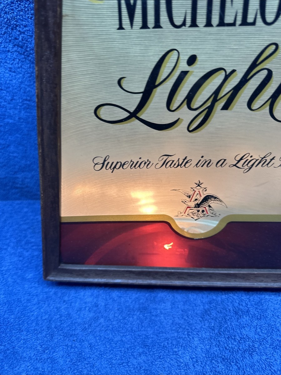VINTAGE MICHELOB LIGHT BEER SIGN SUPERIOR TASTE | eBay VINTAGE MICHELOB LIGHT BEER SIGN SUPERIOR TASTE | eBay