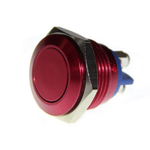 10pcs Red 16mm Anti-Vandal Momentary SS metal Push Button Switch for box mods - Picture 2 of 2