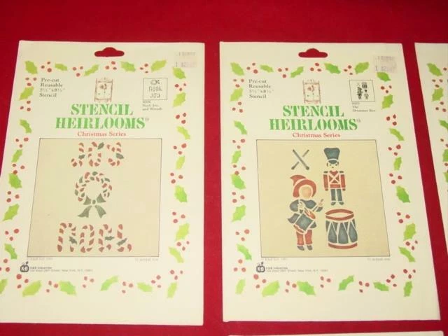 (6) Juegos de STENCIL HEIRLOOMS Serie Navidad - Vintage 1983 - K&B Industries Foto 2 de 4