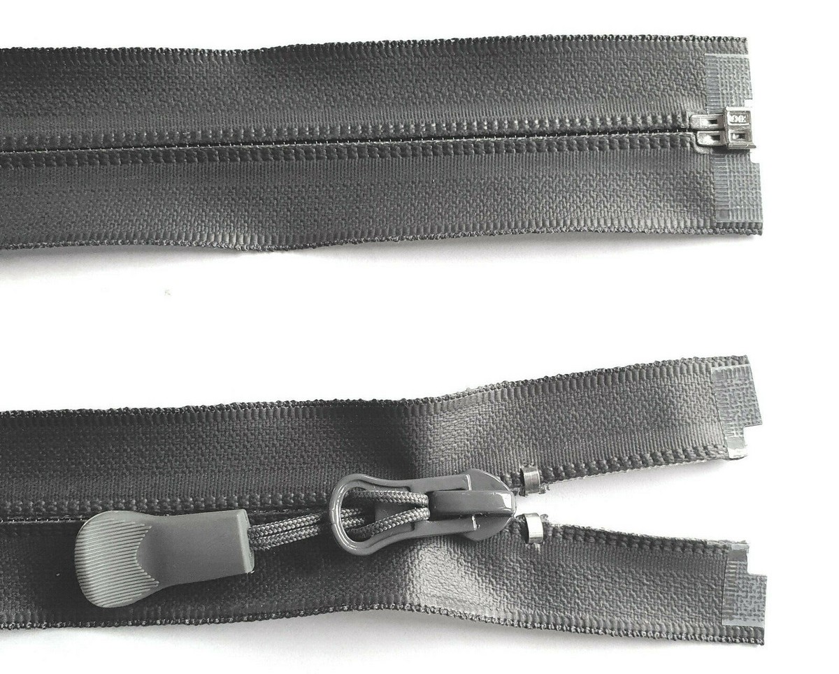 Outdoor Reißverschlüsse GRAU Zipper wasserdicht winddicht teilbar TPU 45  80