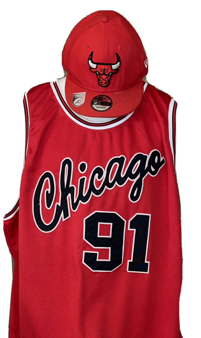 トップス Mitchell&ness chicago bulls rodman 91 Mitchell & Ness 1995-96 NBA Chicago Bulls Dennis Rodman #91 Jersey