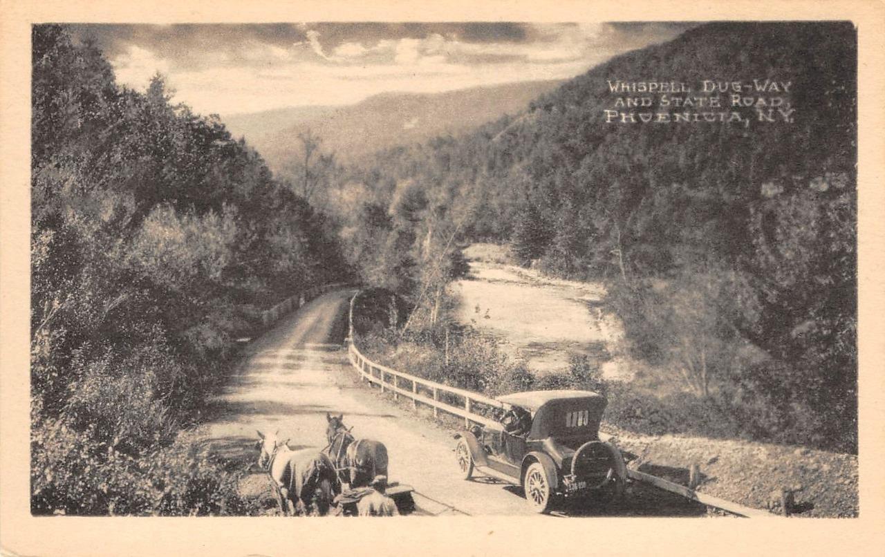 Whispell DugWay & State Road PHOENICIA, NEW YORK Rare c1910s Vintage