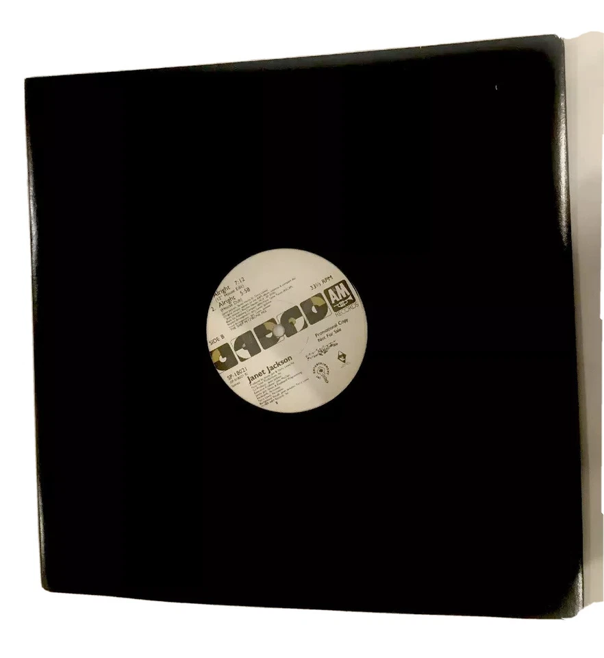 Janet Jackson Alright Rare Single LP Vinyl 12" SP-18021 Promo Out of Print New - Image 4 of 4