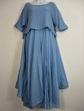 LagenLook  100% Cotton Half Lined Summer Dress & Top 17 Colours Plus size  16-20