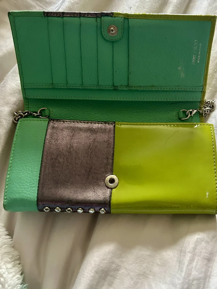Jimmy Choo Long Purse, Avenue Wallet With Chain, Used Condition, Please See Pics - Image 3 of 4
