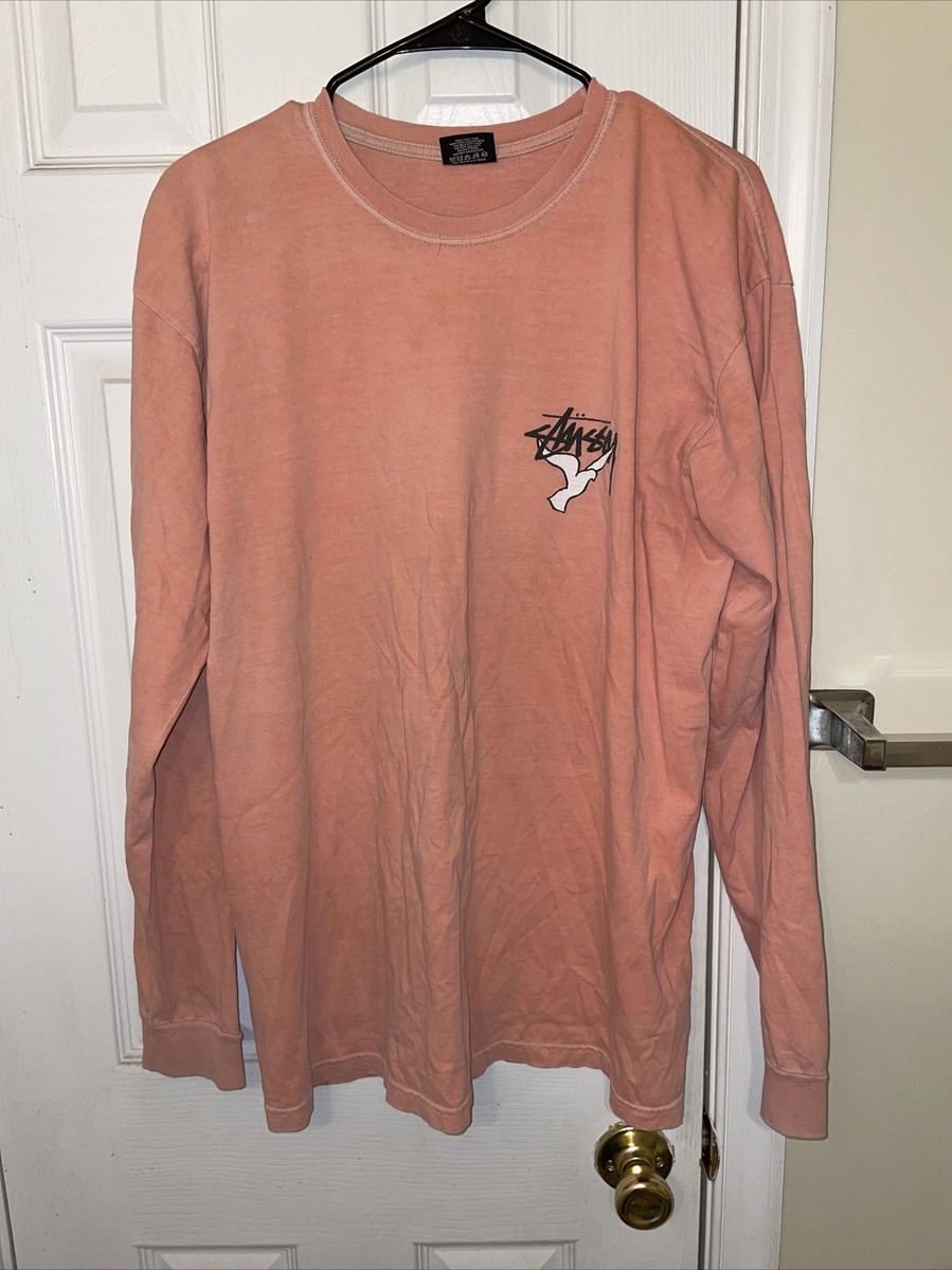 STÜSSY “ONE LOVE.ONE WORLD” PIGMENT DYED LS TEE (LOVE Orange