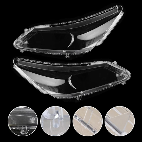 Left&Right For Honda Accord 2013-2015 Clear Headlight Lens Cover Headlamp Lenses