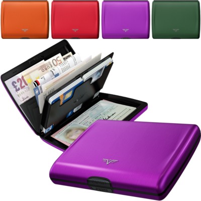 TRU VIRTU Aluminium Börse Kartenetui Visitenkartenetui Kreditkartenetui Purple