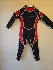 NEW Hisea Wetsuit Scuba Donkey Kids Size 4 Red Black 2.5 mm Neoprene NWOT
