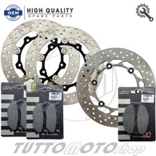 KIT DISCHI ANT. + POST. + PASTIGLIE BRAKING YAMAHA T-MAX 500 2004-2007 TMAX
