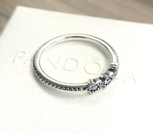 Anillo Pandora Estrellas Celestiales, Circonio Circonio Transparente #198492C01 + CAJA CON BISAGRAS + TELA PULIDA + Etiqueta - Imagen 4 de 12