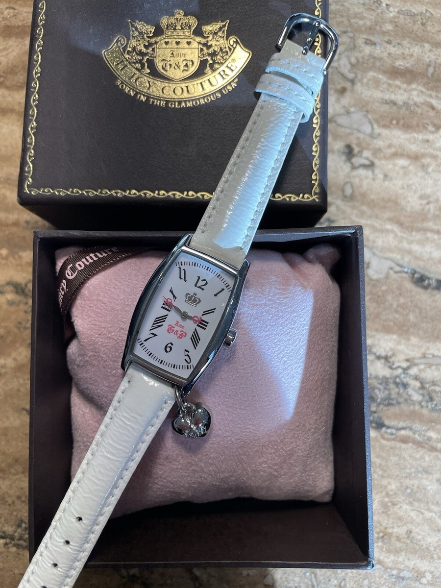NWOT Juicy Couture White Leather band Watch with Heart Charm  display picture 3