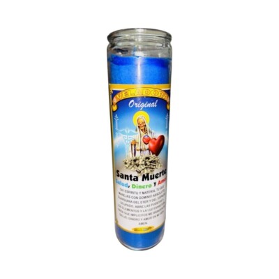 Santa Muerte Salud, Dinero y Amor Veladora - Holy Death Health, Money and Love