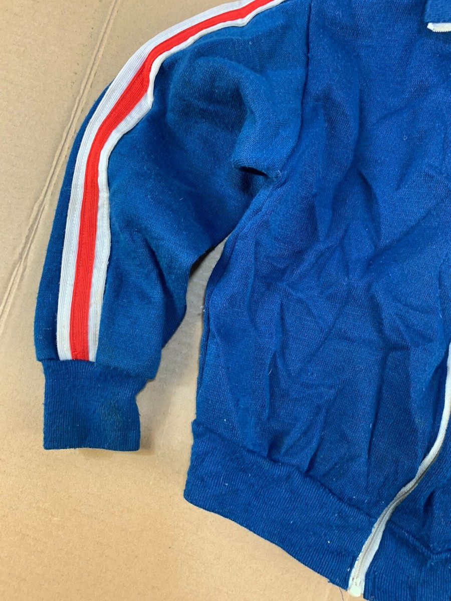 Vintage 80s 70s Kids Youth Surf Skate Track Jacket Sweatshirt