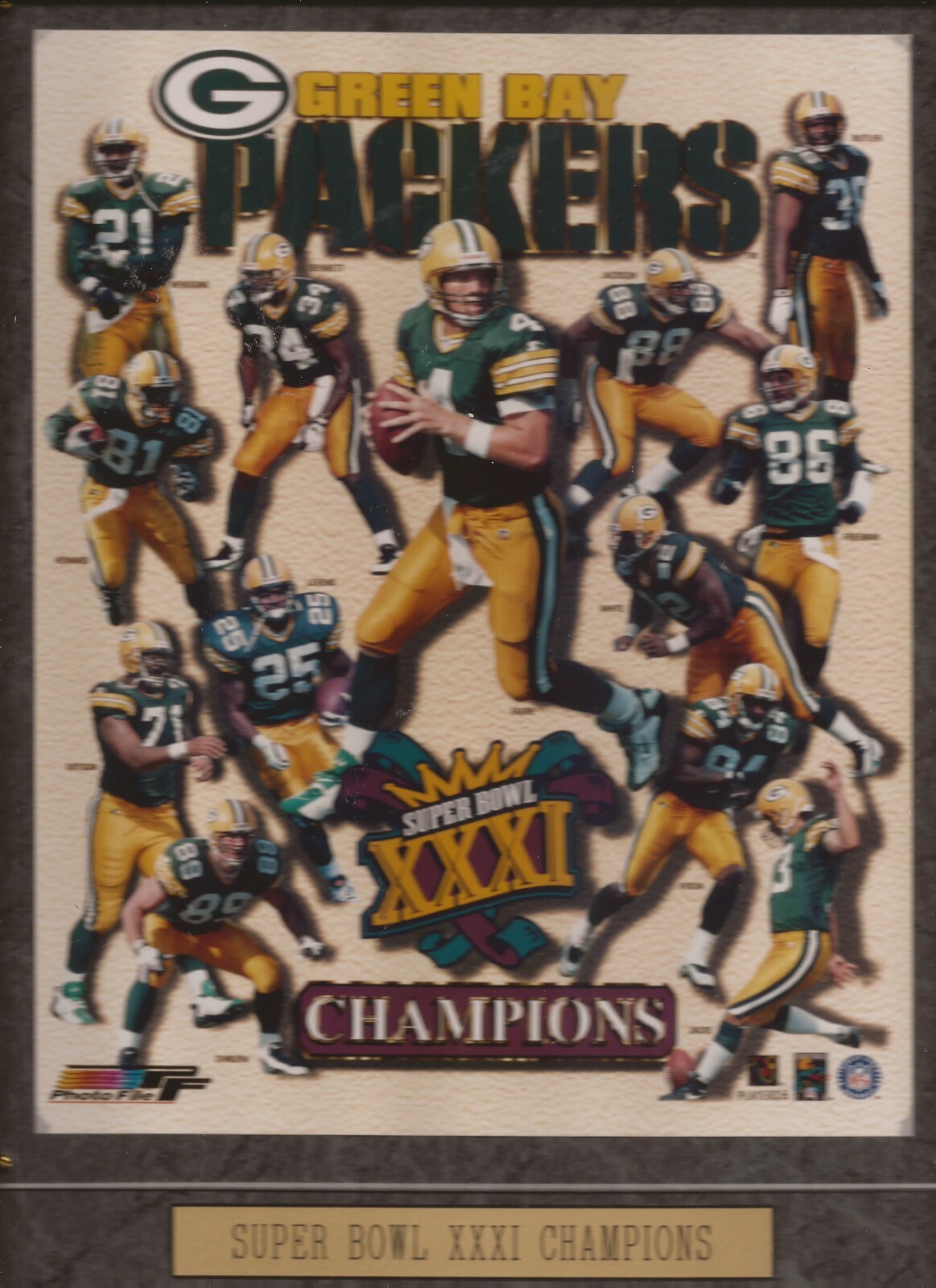 Vintage Sports Plaques Green Bay Packers Super Bowl XXXI Champions NEW in Box eBay