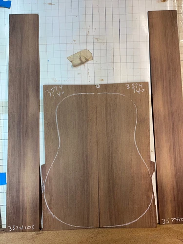 very rare quartersawn madagascar rosewood guitar set luthier tonewood back sides