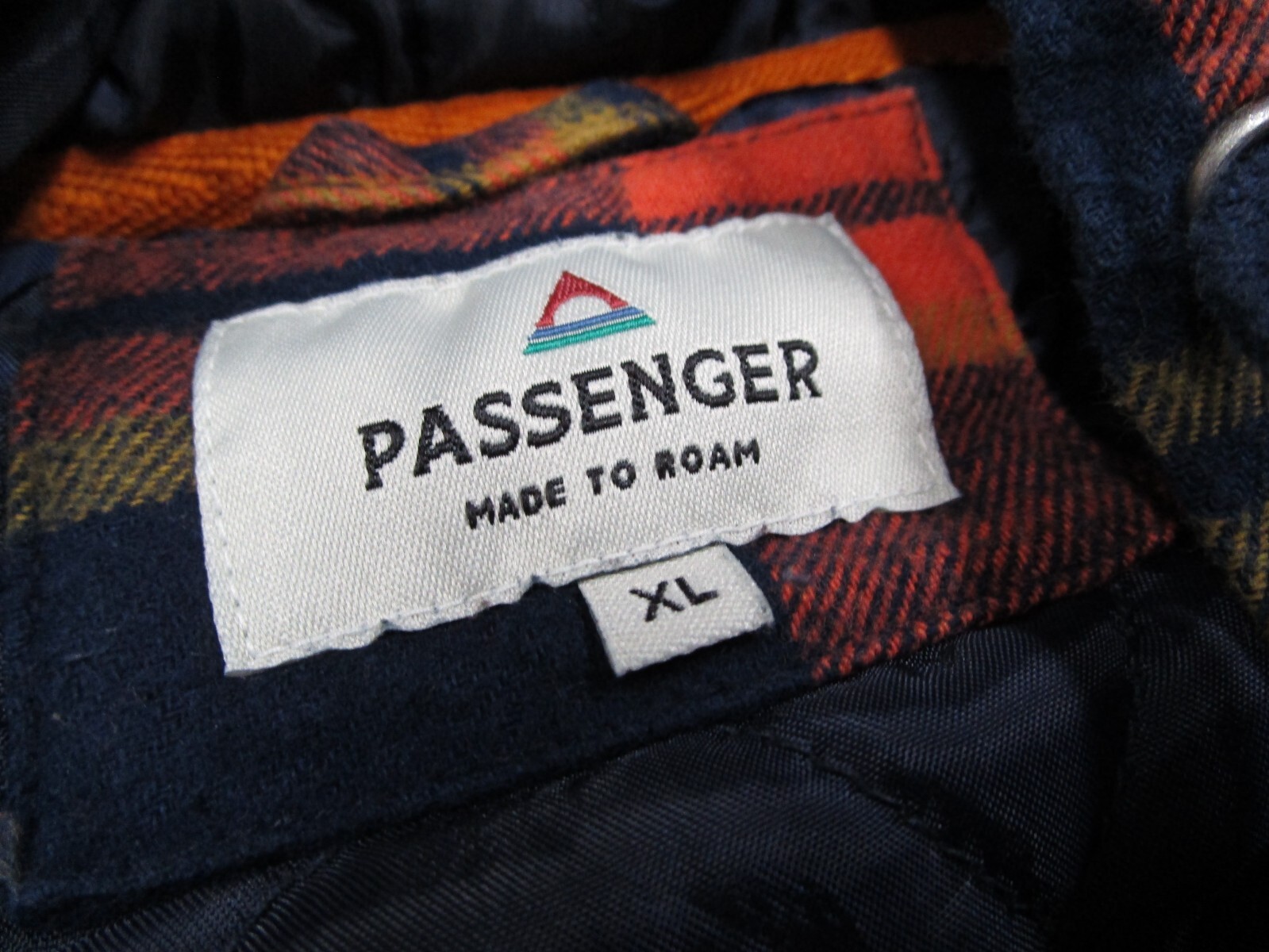 Passenger Jacket Men Extra Large Orange Flannel S… - image 2