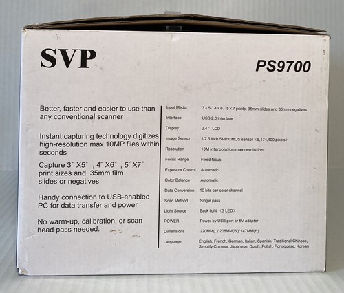Photo Film Slide Scanner SVP 3 In 1 PS9700 USB or 5V Adapter 2.4 Inch LCD Screen - Picture 6 of 10