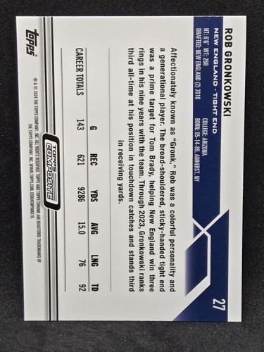 2024 Topps Composite Topps Chrome #27 Rob Gronkowski Patriots - Picture 2 of 2