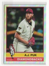 2025 Topps Heritage SP Chrome Refractor 490 AJ Puk Arizona Diamondbacks