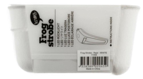 KNOG FROG Strobe Single RED LED Bike Rear Light White Silicone 2.5 Lumens NEW - Picture 2 of 6