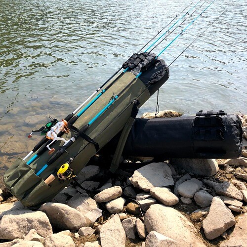 Cylinder Outdoor Fishing Bag Multifunction Fishing Sea Rod Fishing Gear Backpack - Foto 2 di 19