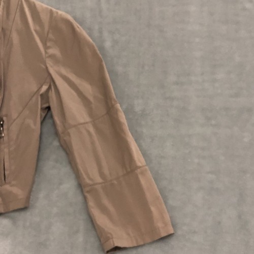 Portmans Womens Crop Jacket Size 6 Khaki 3/4 Blazer Zip Pocket Stretch 2009 EUC - Picture 11 of 21