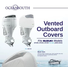 Oceansouth Outboard Motor Vented Cover for Suzuki V6 3.6L (White)